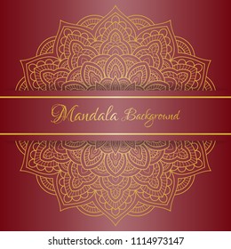 Luxry gold mandala template background.