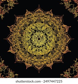 Luxry gold mandala vector background