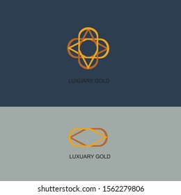 luxuary gold logo simple vector illustration