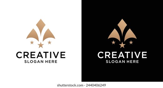 Luxur letter A logo design vector