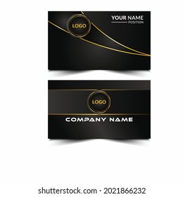 Luxuries black and gold 2 side Business Card