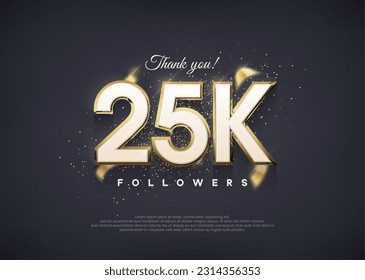 A luxurious 25k figure for thanking followers. svg