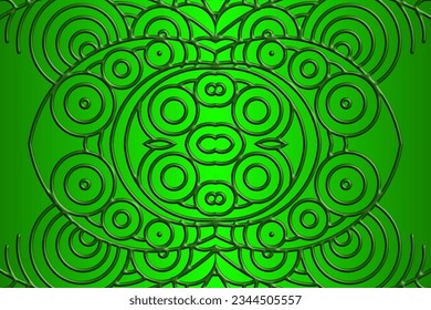 Luxurious 3D artistic circular circle orbs orbit emboss gradient design for template background ads 