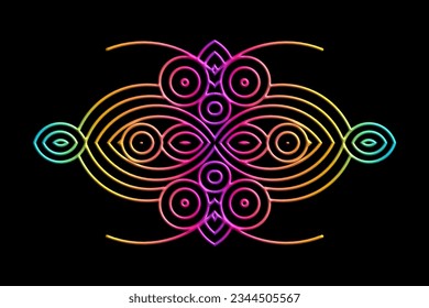Diseño de gradiente de borde circular en 3D artístico de lujo orbitales en órbita para anuncios de fondo de plantilla 