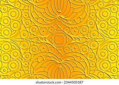 Luxurious 3D artistic circular circle orbs orbit emboss gradient design for template background ads 