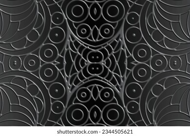 Luxurious 3D artistic circular circle orbs orbit emboss gradient design for template background ads 