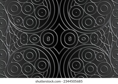 Luxurious 3D artistic circular circle orbs orbit emboss gradient design for template background ads 