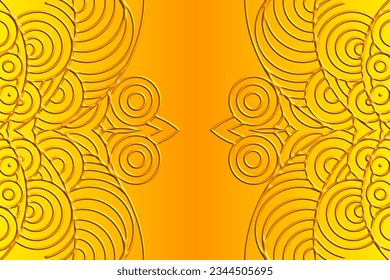 Diseño de gradiente de borde circular en 3D artístico de lujo orbitales en órbita para anuncios de fondo de plantilla 