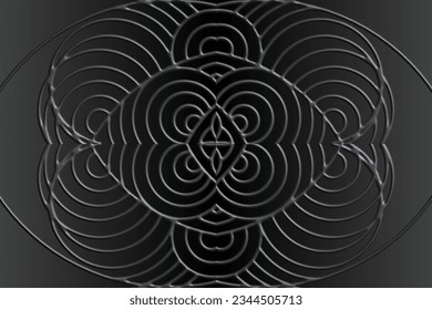 Luxurious 3D artistic circular circle orbs orbit emboss gradient design for template background ads 