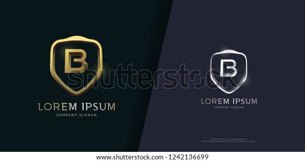 Luxurious\
3D B letter shield badge, logo, vector,eps\
10
