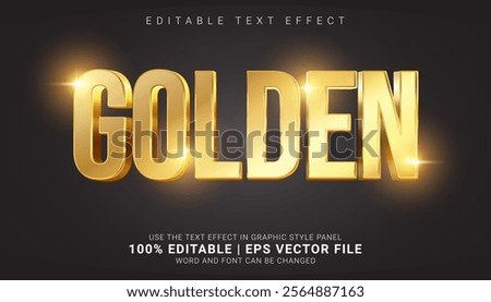 Luxurious 3D Gold Text Effect, perfect for creating stunning and professional designs. Ideal for branding, posters, social media, and more, this high-quality effect.