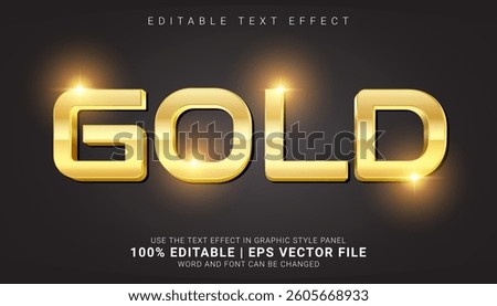 Luxurious 3D Gold Text Effect with a high-quality glossy shine, perfect for premium branding, luxury logos, invitations, and modern typography