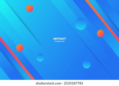 Luxurious abstract background with bright blue gradient with shadow and circles. Abstract rectangular box on simple background.