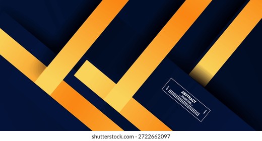 Lujoso fondo abstracto con degradado azul oscuro. Fondo rectangular de oro abstracto simple para Anuncios, volantes, diseños de presentación y tarjetas de visita. Vector Eps10