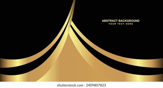 luxurious Abstract Background design illustration, Black and Golden Background creative vector
