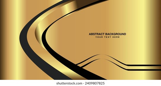 luxuriöse abstrakte Hintergrunddesign-Illustration, schwarz-goldener Hintergrund, kreativer Vektorgrafik
