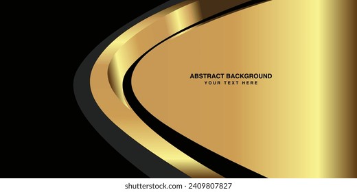 ilustración de diseño de fondo abstracto de lujo, vector creativo de fondo negro y dorado
