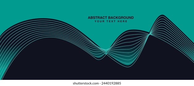 Ilustración de diseño de fondo abstracto de lujo, elemento de fondo de líneas de onda creativas, ilustración vectorial