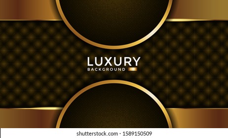 Luxurious abstract background with golden lines and textured background. overlap layer. Eps 10