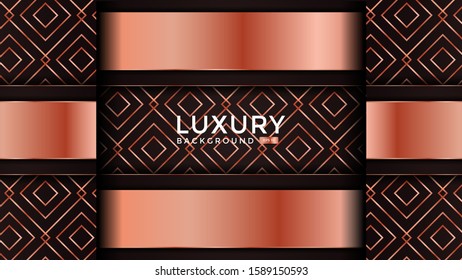 Luxurious abstract background with golden lines and textured background. overlap layer. Eps 10