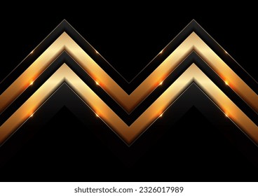 Luxurious abstract composition: golden light, sleek lines, and shadow gradients on a black and gold background. Perfect for modern website templates, banners, and flyers.