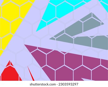 Luxurious abstract design, colorful. Hexagon ornament, Modern Exclusive Design. Creative elegant design for your art projects.