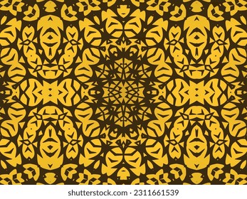 Luxurious abstract design, colorful. Unique gradient ornament. Batik illustration. Modern Exclusive Design. Creative elegant design for your art projects.