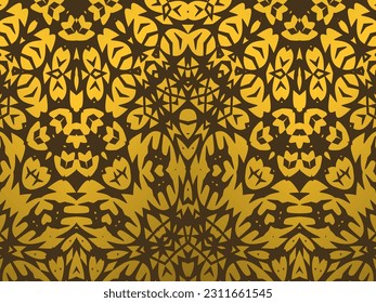 Luxurious abstract design, colorful. Unique gradient ornament. Batik illustration. Modern Exclusive Design. Creative elegant design for your art projects.