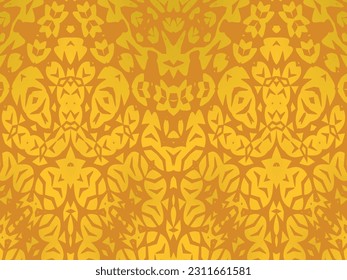 Luxurious abstract design, colorful. Unique gradient ornament. Batik illustration. Modern Exclusive Design. Creative elegant design for your art projects.