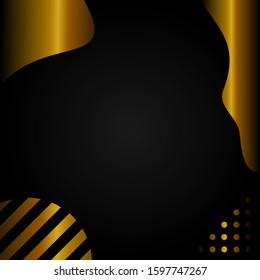 Luxurious Abstract Gold Square Post Banner Template Background