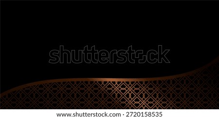 Luxurious abstract golden geometric pattern featuring an elegant curved line on a rich dark background, perfect for festive or corporate designs.