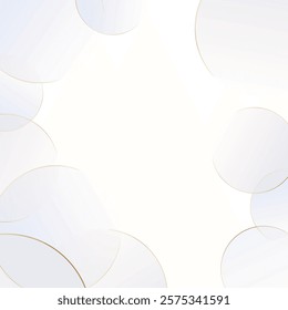 Luxurious abstract and modern white background design with prominent gold lines