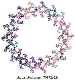 Luxurious abstract round frame. Copy space. Beautiful background for your artwork. Vector clip art.