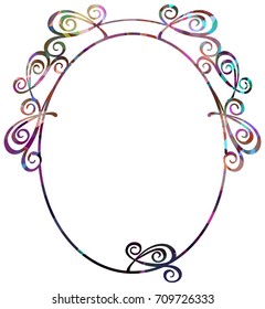 Luxurious abstract round frame. Copy space. Beautiful background for your artwork. Vector clip art.
