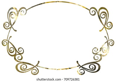 Luxurious abstract round frame. Copy space. Beautiful background for your artwork. Vector clip art.