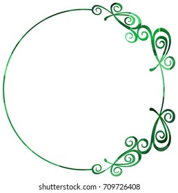 Luxurious abstract round frame. Copy space. Beautiful background for your artwork. Vector clip art.