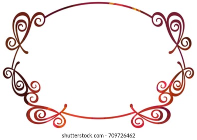 Luxurious abstract round frame. Copy space. Beautiful background for your artwork. Vector clip art.
