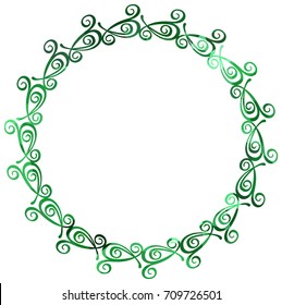 Luxurious abstract round frame. Copy space. Beautiful background for your artwork. Vector clip art.