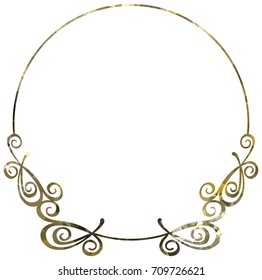 Luxurious abstract round frame. Copy space. Beautiful background for your artwork. Vector clip art.