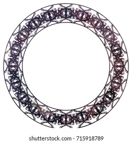 Luxurious abstract round frame. Copy space. Beautiful background for your artwork. Vector clip art.