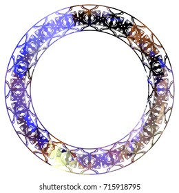 Luxurious abstract round frame. Copy space. Beautiful background for your artwork. Vector clip art.