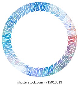 Luxurious abstract round frame. Copy space. Beautiful background for your artwork. Vector clip art.