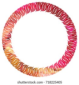 Luxurious abstract round frame. Copy space. Beautiful background for your artwork. Vector clip art.