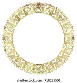 Luxurious abstract round frame. Copy space. Beautiful background for your artwork. Vector clip art.