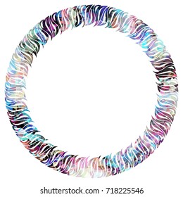 Luxurious abstract round frame. Copy space. Beautiful background for your artwork. Vector clip art.
