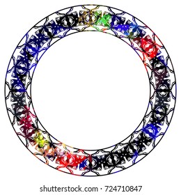 Luxurious abstract round frame. Copy space. Beautiful background for your artwork. Vector clip art.