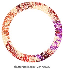 Luxurious abstract round frame. Copy space. Beautiful background for your artwork. Vector clip art.