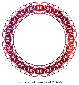 Luxurious abstract round frame. Copy space. Beautiful background for your artwork. Vector clip art.