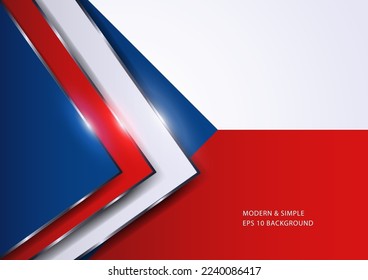 Lujoso rincón abstracto con insignia checa. Ilustración del vector