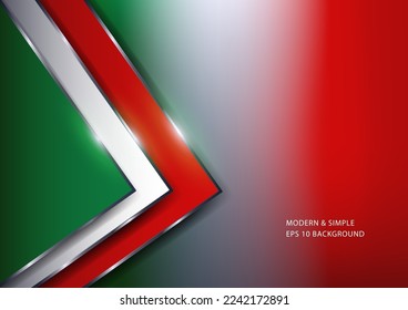 Luxurious abstract triangles background with Italy insignia. Vector illustration